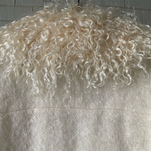 Fendi Women’s Vintage 1990’s Cream Mohair Coat with Kiddassia Collar & Trim - Picture 6 of 16